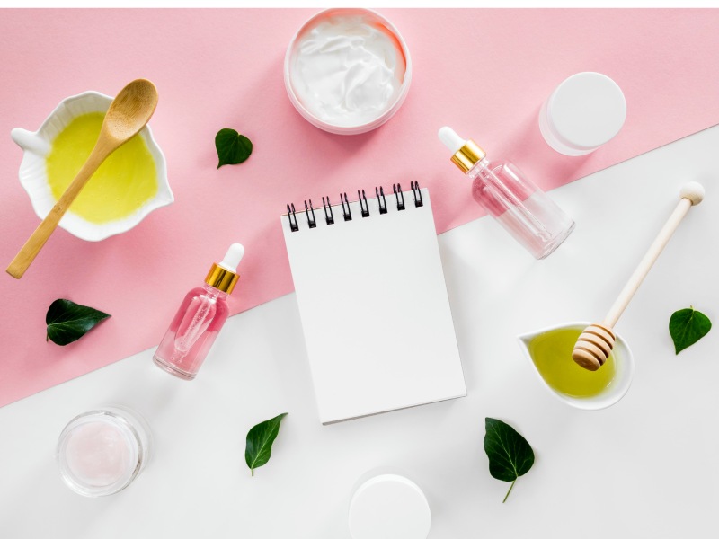 skincare serum niacinamide" or "skincare routine products flat lay
