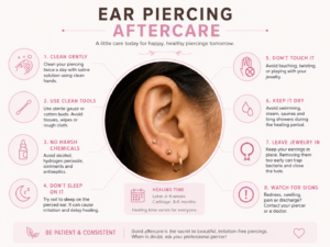 Ear piercing after care